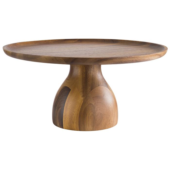 PRATO BOLO Ø33CM ALT.16CM C/PE ACACIA
